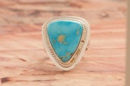 Turquoise Jewelry Genuine Kingman Turquoise Sterling Silver Ring